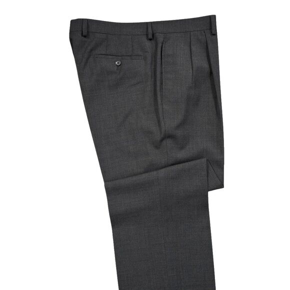 Ralph Lauren Mens Gray Dress Pants 34x32 Wool Blend Stretch Pleated Trousers - Picture 9 of 10